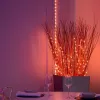 LED vītne Twinkly TWD200STP-TEU daudzkrāsains iekštelpu sloksne, 5 cm atstatums, IP20, caurspīdīgs kabelis