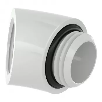 Leņķa adapteris 45° Barrow TDWT45-V2 W — G1/4 vīrišķais uz G1/4 sievišķo, balts