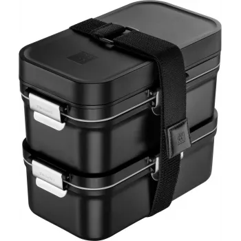 ZWILLING Fresh & Save 1030913 vakuuma pusdienu kastīšu komplekts, 2 gab., melns