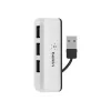 Belkin USB 2.0 4 portu ceļojumu centrmezgls, sudraba, F4U021bt