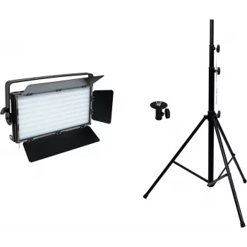 LED komplekts EUROLITE PLL-480 CW/WW ar statīvu — skatuves/ambienta gaisma, regulējams vēsi un silti balts