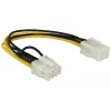 Iekšējais strāvas kabelis DeLOCK 83775 0.2 m PCI-E 8-pin uz 6-pin