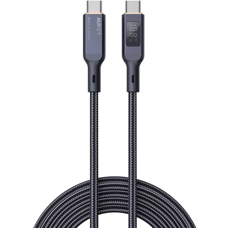 AUKEY CB-MCC102 USB kabelis 1,8 m USB C melns 480 Gbit/s