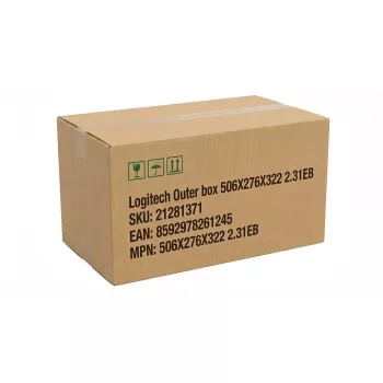 Ārējā kaste Logitech 506X276X322 2.31EB — sūtīšanas/iepakojuma kastes izmēri 506×276×322 mm