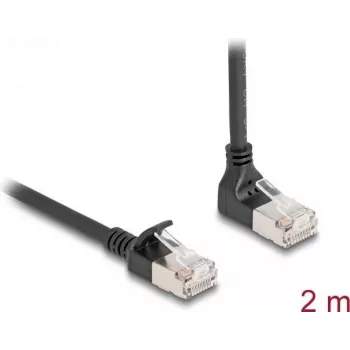Tīkla kabelis DeLOCK RJ45 Cat.6A 2m Melns