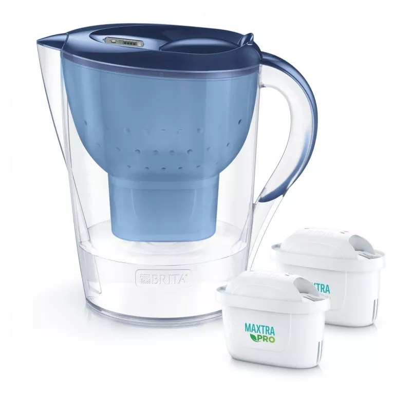 Ūdens filtra krūze BRITA Marella XL ar 2 MAXTRA PRO zilām rezerves kasetnēm