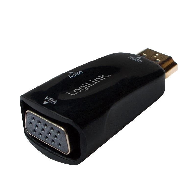 LogiLink CV0107 Kabeļa adapteris HDMI VGA Melns (CV0107)