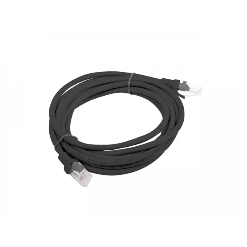 Tīkla kabelis LANBERG PCU5-10CC-0300-BK U/UTP Cat5e, 3 m, Melns
