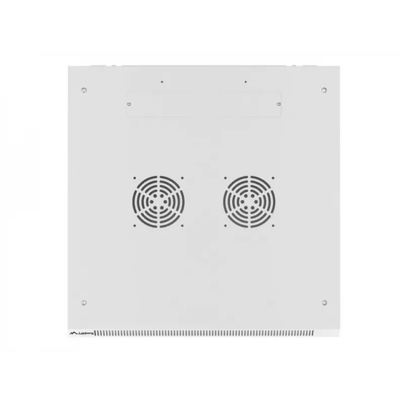 Lanberg pie sienas stiprināms instalācijas plaukts 19 inch 12U 600x600mm pelēks (stikla durvis)