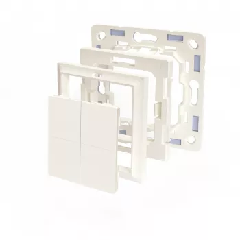 Shelly · Plug & Play Accessory·BLU Wall Switch 4 adapteris Gira & Merten·