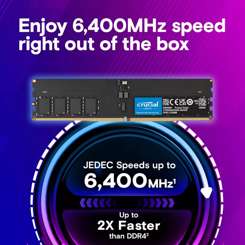 Atmiņa DDR5 64GB/6400 (2*32GB) CL52 CUDIMM