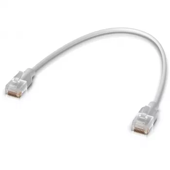 Ubiquiti UACC-Cable-Patch-EL-0.15M-W tīkla kabelis, caurspīdīgs, balts, Cat6