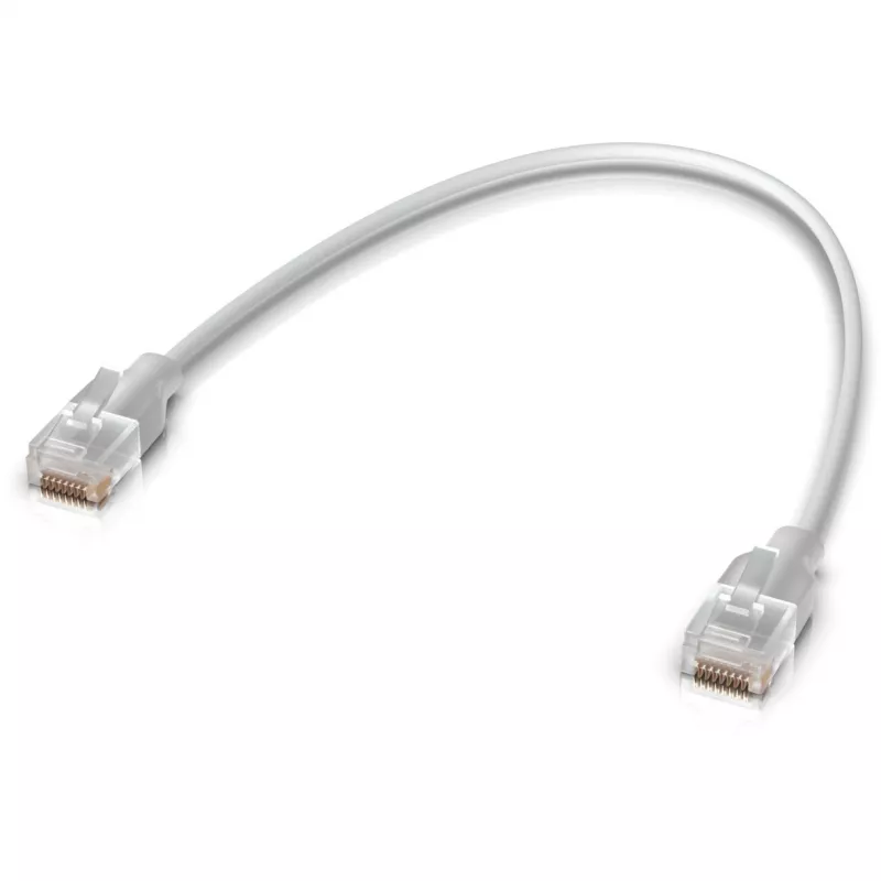 Ubiquiti UACC-Cable-Patch-EL-0.15M-W tīkla kabelis, caurspīdīgs, balts, Cat6