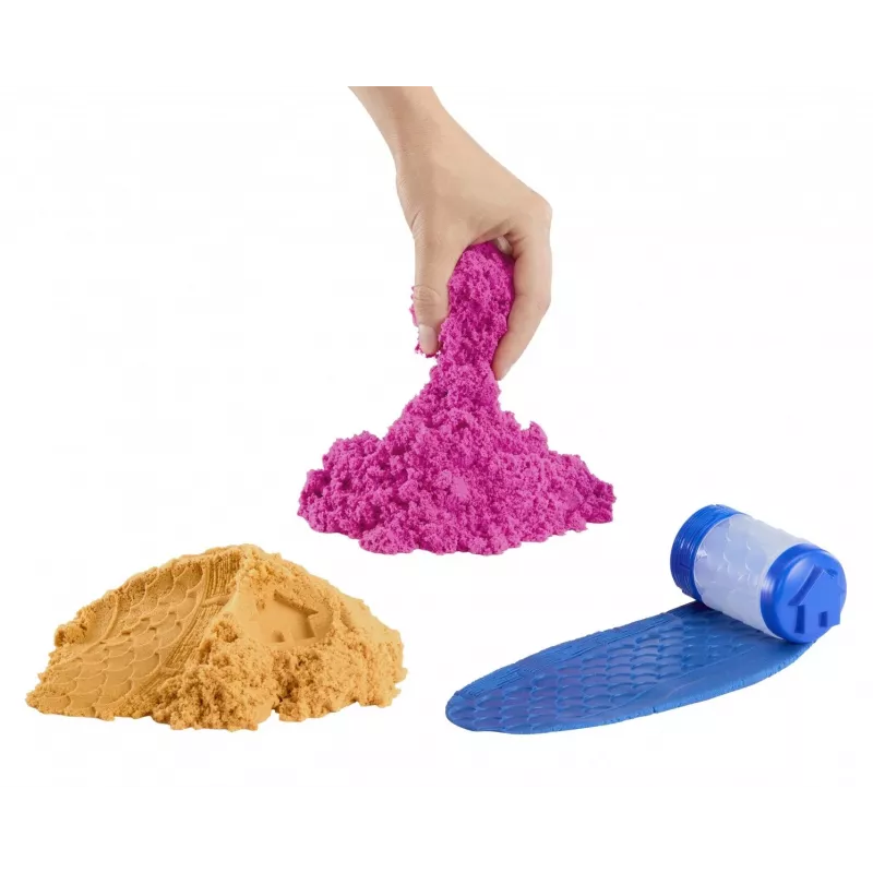Kinetic sand Wonder Factory Never Dry Sand maisiņš, oranži sarkans