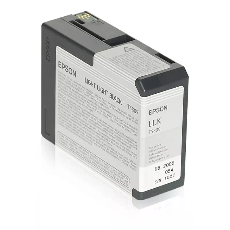 Epson Singlepack Light Light Black T580900, gaiši gaiši melna, pigmenta tinte, 80 ml, 1 gab.