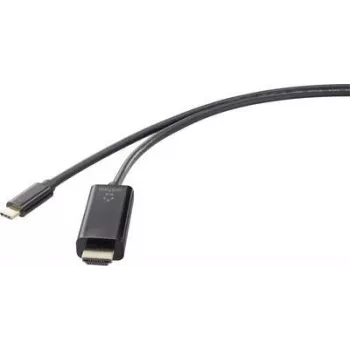 Renkforce RF-4531590 kabeļa adapteris USB-C HDMI melns (RF-4531590)