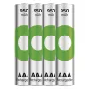 Baterijas R03/AAA NI-MH 950mAh blisteris 4 gab.