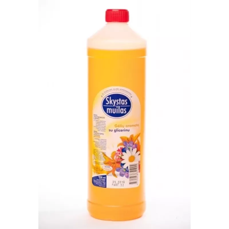 Šķidrās ziepes ar glicerīnu, ziedu smarža, 1 l