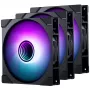 PHANTEKS M25 Gen2 PWM D-RGB 140mm ventilatoru 3 gab. komplekts, melns