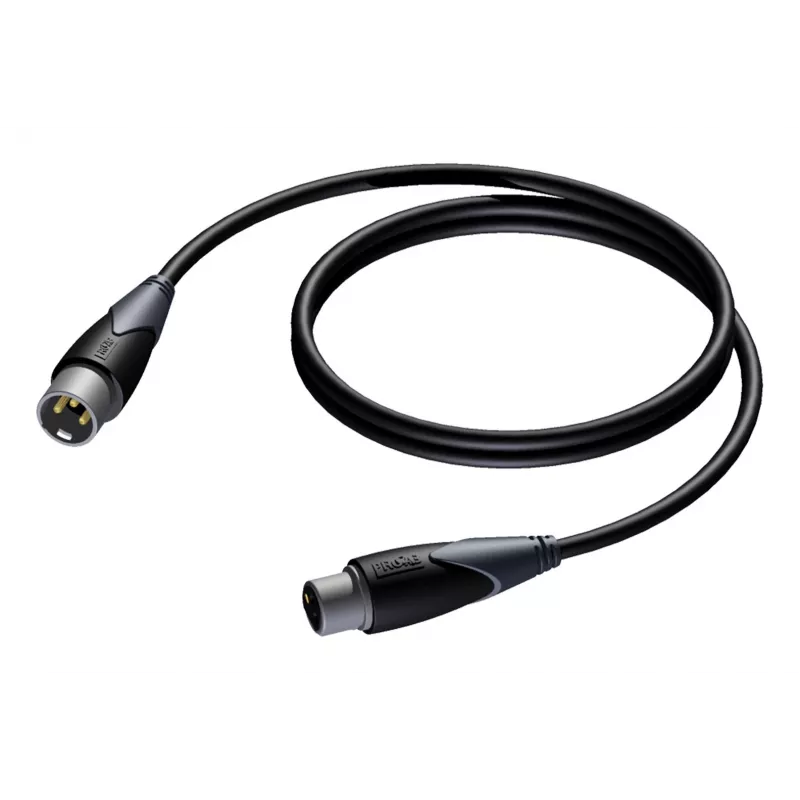 XLR vīrišķais uz XLR sievišķais kabelis Procab 10 m — līdzsvarots audio savienojums