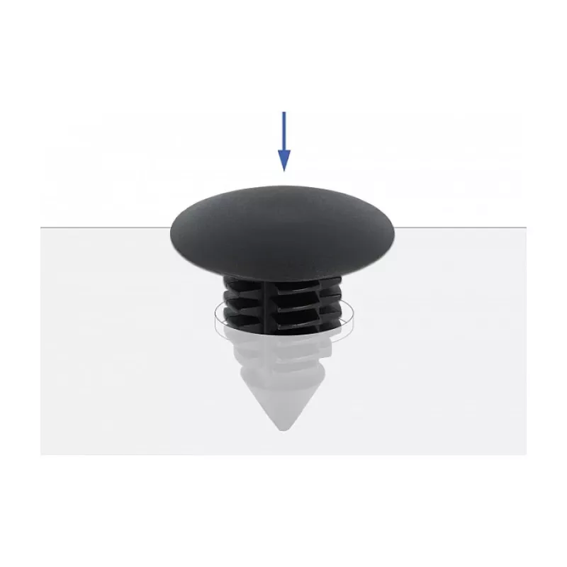 Egles formas klipsis DeLOCK 60187 melna neilona 15 mm 14,5 mm 10 gabali