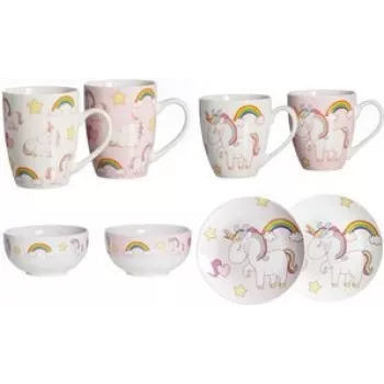 Porcelāna krūžu komplekts 6 gab., ritzenhoff & breker Vienradzis, 0,35 l, der mazgāšanai trauku mašīnā