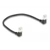 DeLOCK RJ45 tīkla kabelis Cat.6A S/FTP plāns 90° lejupvērsts 0.25 m melns