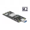 Delock 63166 USB 3.0 Type-A uz M.2 Key B pārveidotājs ar SIM slotu