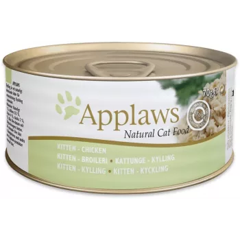Slapjš kaķēnu barība Applaws Chicken in Jelly 70 g paciņa — 10% olbaltumvielu, 6% tauku, 81% mitruma
