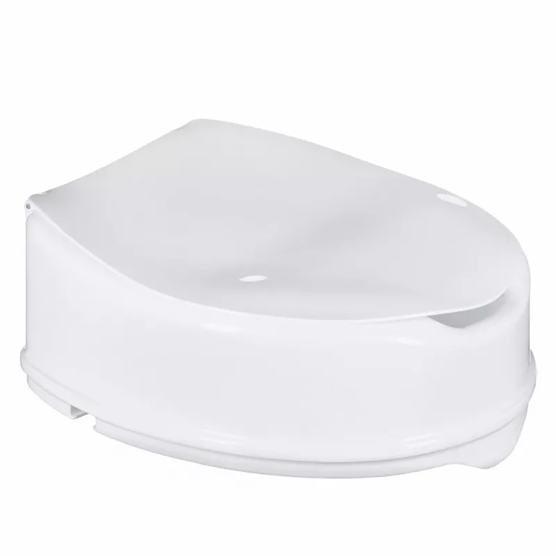 Tualetes pacēlāja palīgaprīkojums ActionMed NT15AM — pagarinājums, 15 cm augstums, polipropilēns, bloķējams, maksimālā slodze 180 kg, iekšējā atvere 210×268 mm, platums 360 mm