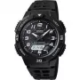 Rokas pulkstenis CASIO AQ-S800W-1BVEF — 42mm melns sveķu korpuss, digitāli analogais saules enerģijas