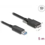 Aktīvais optiskais kabelis DeLOCK 83211 USB A tipa vīrišķais uz Micro-B vīrišķo 5 m 10 Gbps