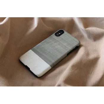 Viedtālruņa maciņš man and wood iPhone X/XS — melns, aizsargājošs cietais aizmugurējais vāciņš