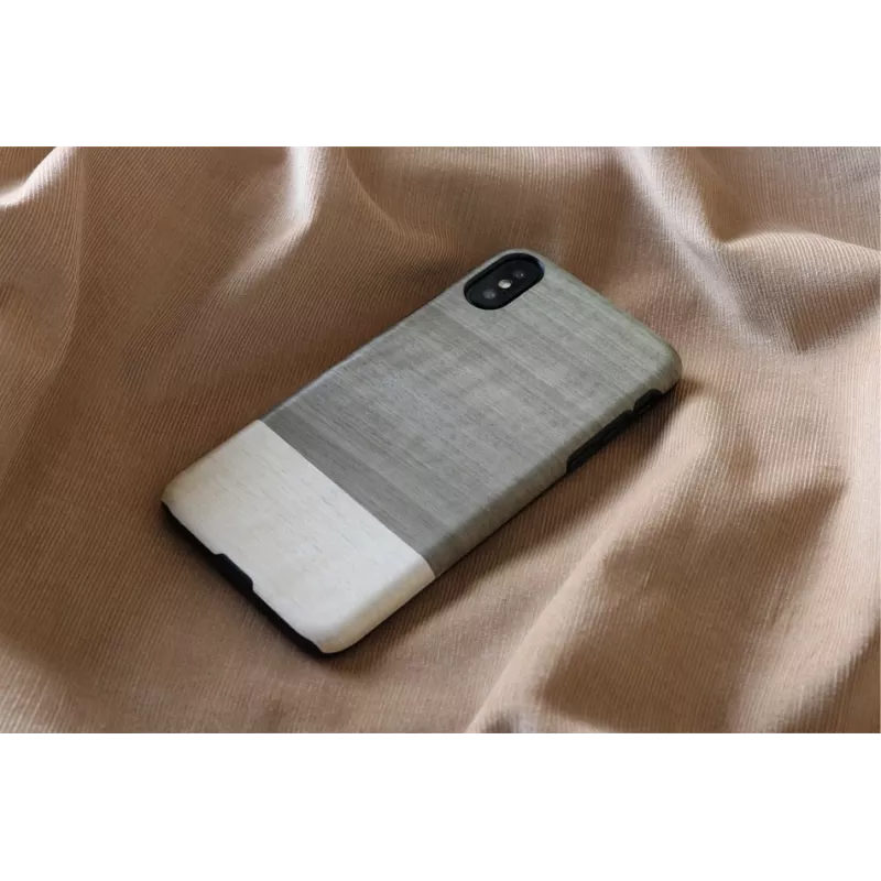 Viedtālruņa maciņš man and wood iPhone X/XS — melns, aizsargājošs cietais aizmugurējais vāciņš