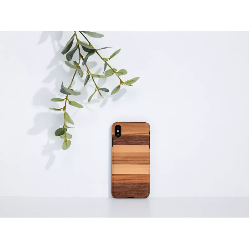 Man and wood viedtālruņa maciņš iPhone XS Max — melns