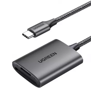 Karšu lasītājs UGREEN CM401 USB-C 5 Gb/s, alumīnija korpuss, MMCmicro, USB 3.2 Gen 1 Type-C