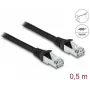 Tīkla kabelis DeLOCK RJ45 Cat.6A 0.5m melns