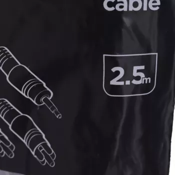 Gembird 2,5 m, 3,5 mm/2xRCA, M/M audio kabelis melns, sarkans, balts