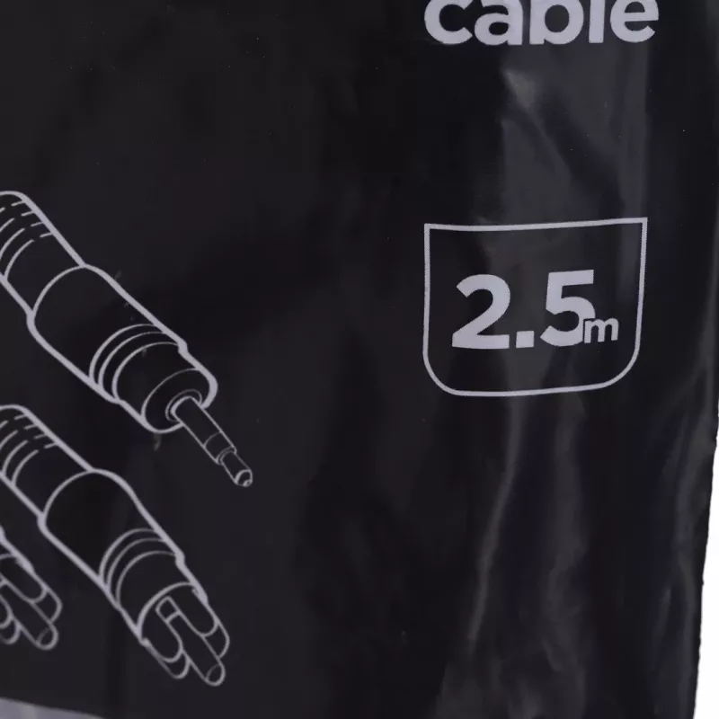 Gembird 2,5 m, 3,5 mm/2xRCA, M/M audio kabelis melns, sarkans, balts