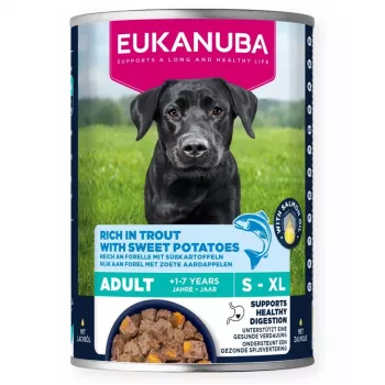EUKANUBA Dog Can 400 g — Mitrā suņu barība pieaugušiem suņiem, vista ar dārzeņiem