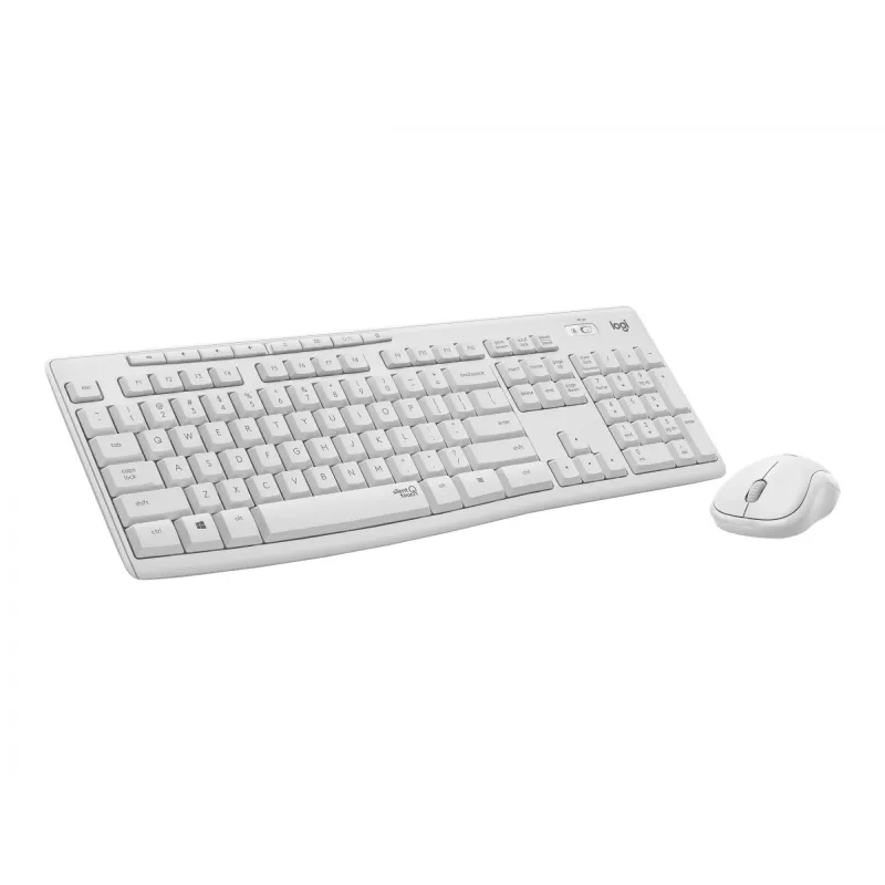 Logitech MK295 Silent - tastatūras un peles komplekts - bezvadu - 2,4 GHz - itāļu - pelēkbalts