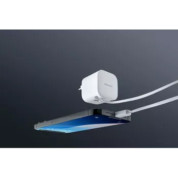 Intenso W65ACIC 65 W GaN barošanas adapteris, 1x USB-C, 1x USB-A, melns