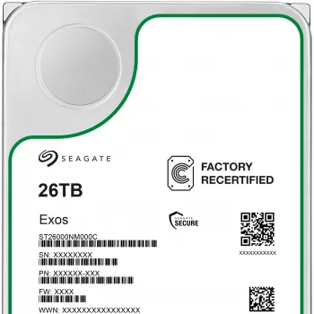 Recertificēts 3.5 collu SEAGATE Exos 26TB SATA Enterprise HDD