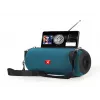 Stereo pārnēsājamais skaļrunis GEMBIRD SPK-BT-17-G — Bluetooth 5.1, 5 W RMS, 1200 mAh, MicroSD, FM, AUX