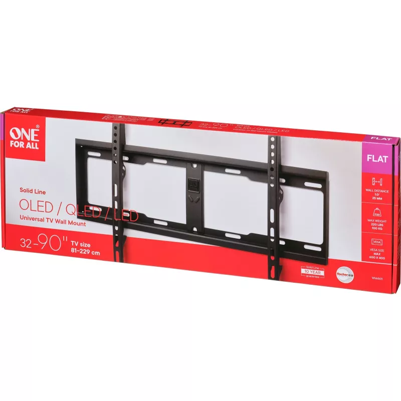 Sienas stiprinājums One For All WM4611 2,13 m (84 collu) melns