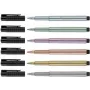 Lodīšu pildspalva Faber-Castell 167351 Silver Stick, melna un sudraba, 1 gab.