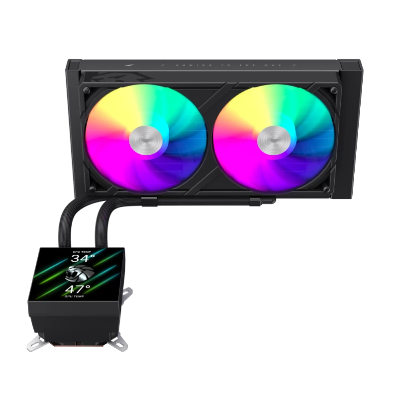 Gamemax CPU šķidruma dzesētājs | GLACIER 240 LCD BK | Intel, AMD