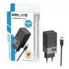 Beline ad. Siec. 2x USB-C 1x USB 65W Kabelis USB-C Melns/Melns PD 3.0