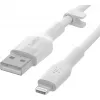 Kabelis Belkin Cbl Scicone USB-A LTG 2M blc Balts USB A USB C Lightning