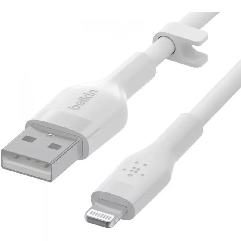 Kabelis Belkin Cbl Scicone USB-A LTG 2M blc Balts USB A USB C Lightning